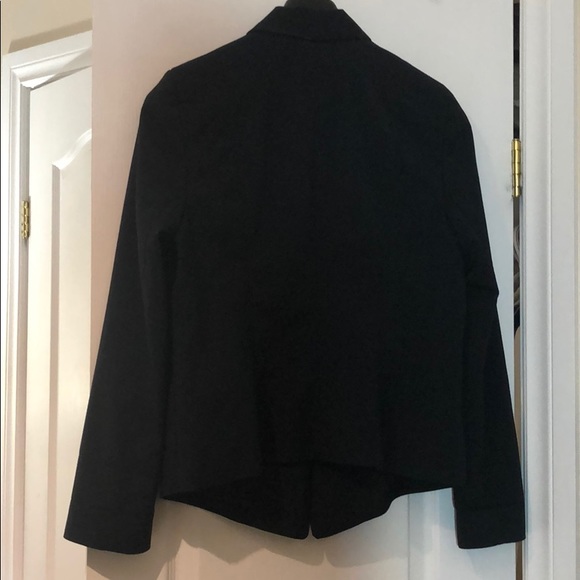 Black blazer with pleather trim - Picture 2 of 5